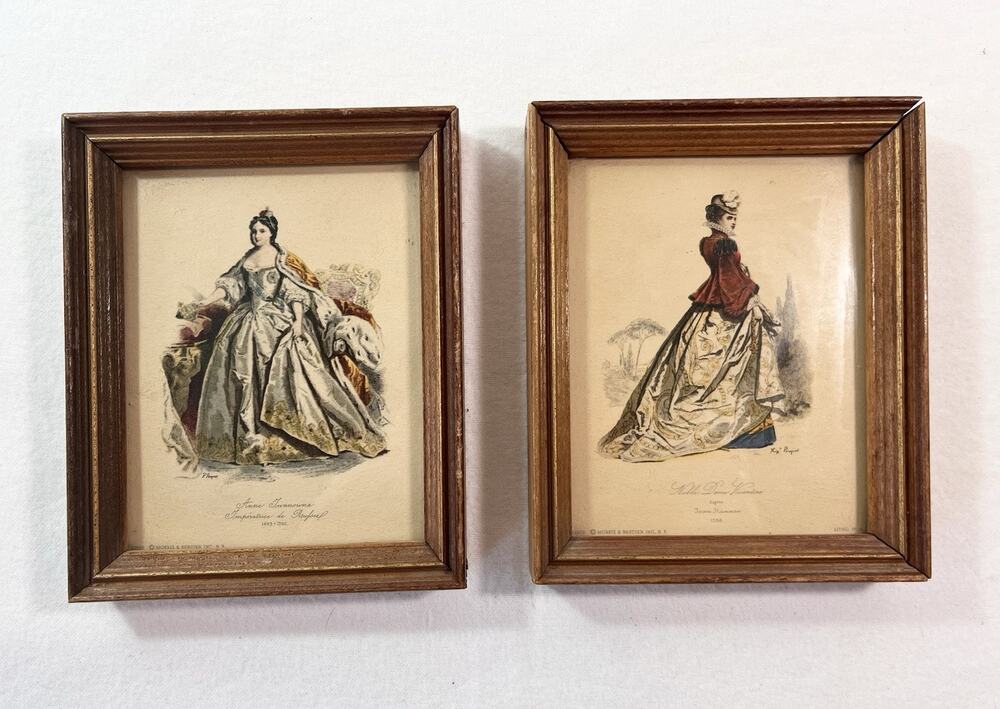 Pair Of Framed Pauquet Prints, Anna Iwanowna & Noble Dame Vicentine